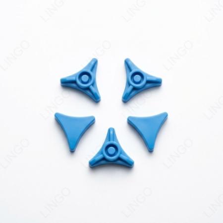 95 Shore A High Hardness Silicone Tri-Wing Washer – Custom Molded Y-Shape Bumper