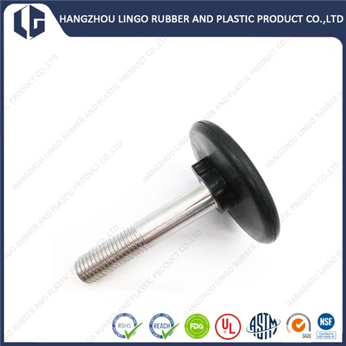 Anti-Slip Natural Rubber Bonded to Metal Zinc Plated Shock Absorbor Feet
