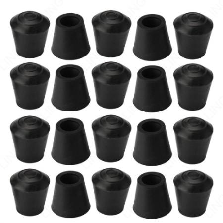 Black Cone Rubber Foot Pads, Shock Absorbing Rubber Leg Stopper For Equipment