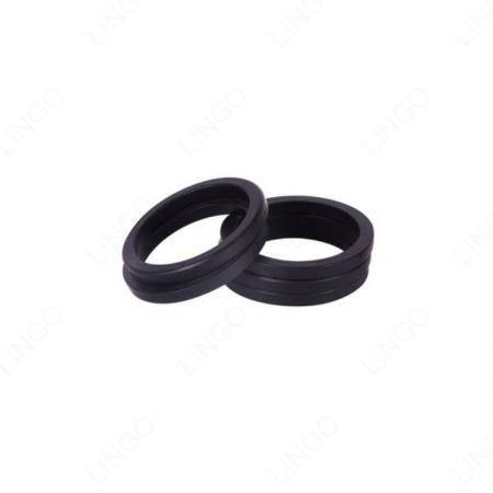 Black Dual Groove Rubber Sealing Washers, Oil Resistant Leak-Proof Joint Gaskets