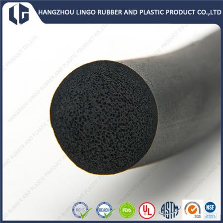 Black Rubber Extruded Sponge Rubber Cord Strip