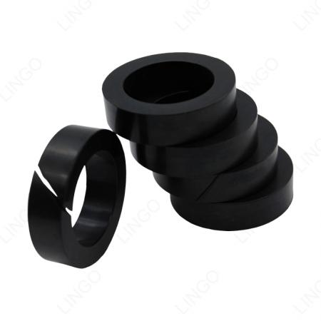Black Split Cut Rubber Spacer, Open End Shock Absorbing Gasket for Shaft Installation