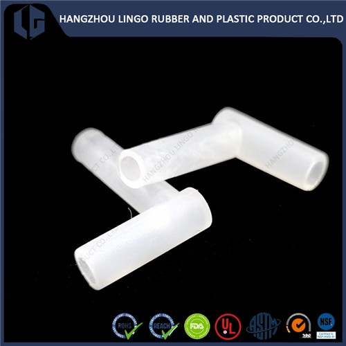 Clean Transparent Silicone Rubber Molded 90° Elbow Hose