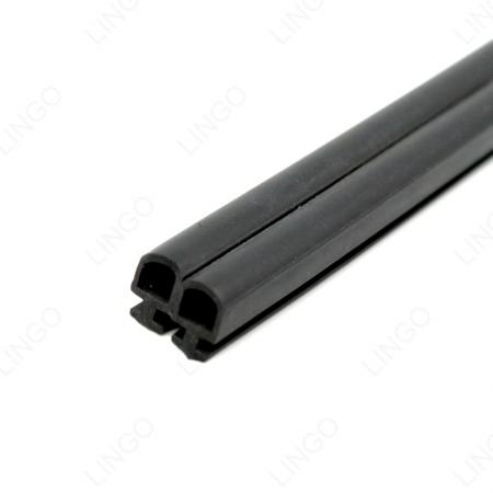 Custom Black Double D-Bulb Snap-In Solid EPDM Seal Strip Dual Compression Gasket