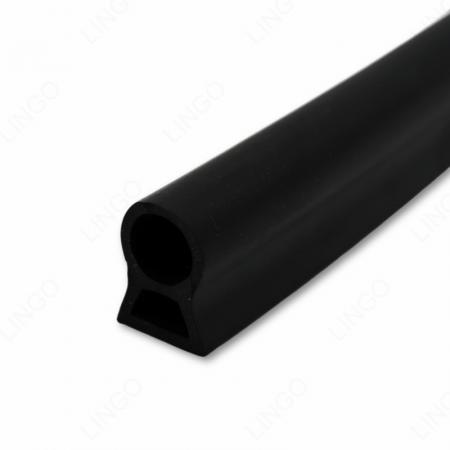 Custom Black Dual-Chamber D-Shaped EPDM Rubber Seal Strip