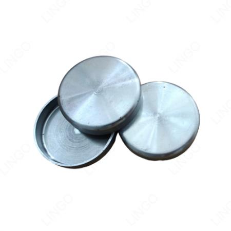Custom Precision Turned Recessed Metal Closing Cap for Equipment Protection