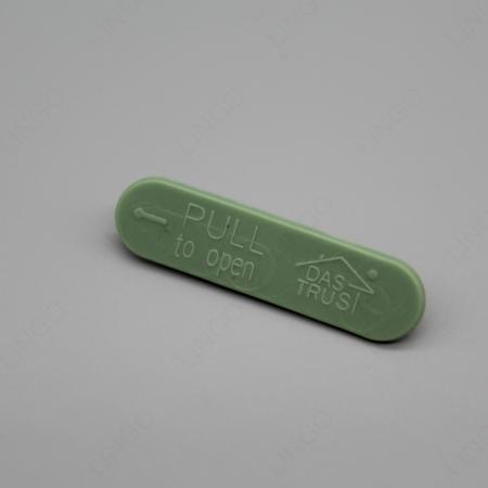 Custom Silicone Pull Tab – Embossed Logo Dual Snap Label Strap