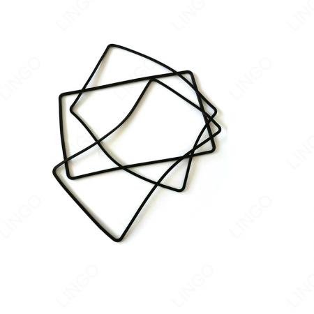 Custom Square Silicone Seal Frame, Thin Rectangular Rubber Gasket Ring