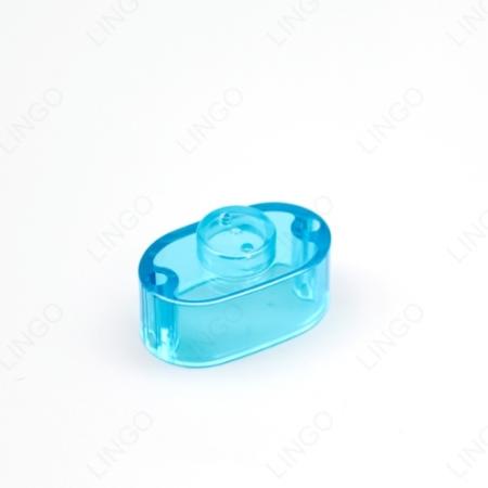 Custom Transparent Blue Plastic Cap – Injection Molded Protective Cover