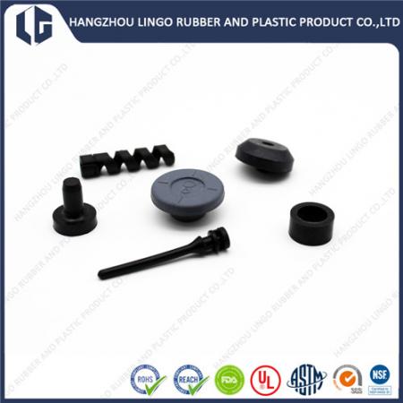 Cylindrical rubber plug vulcanized T-shaped silicone