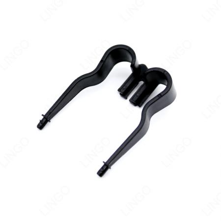 Dual Cantilever Elastic Plastic Snap Clip, Injection Molded Self-spring Latch Bracket