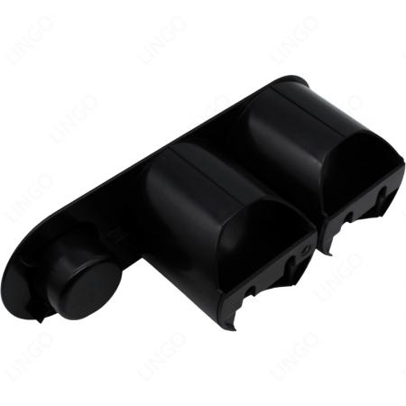 Dual Cup Holder Insert with Storage – Black Car Drink Holder Replacement