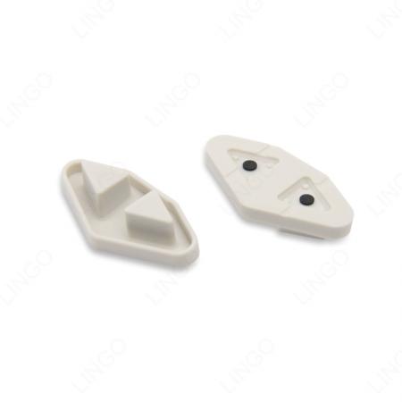 Dual Triangle Button Silicone Keypad – 2-Key Conductive Rubber Button Pad