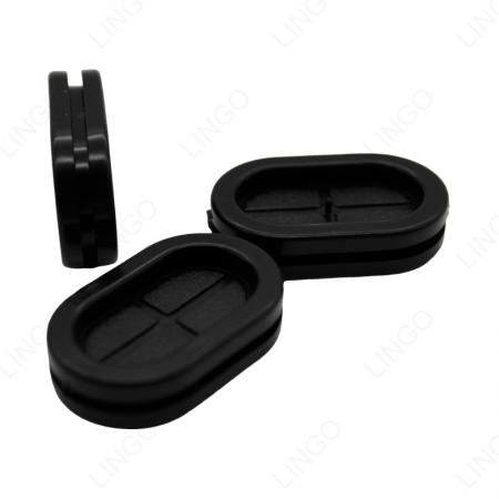 Durable Oblong Multi-Star Split Rubber Grommet – Weather & Oil Resistant Rubber