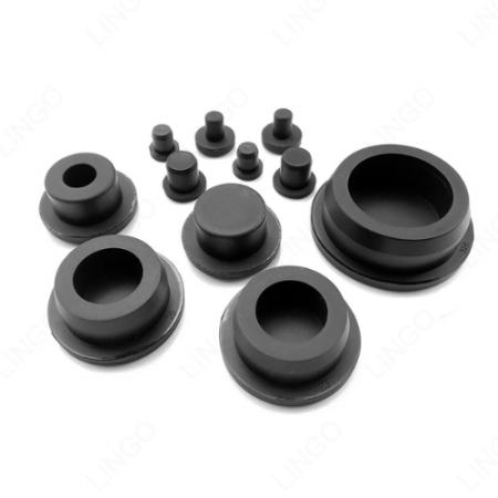 Flanged T‑Shape Rubber Plugs – Mixed Sizes Push‑Fit Stopper for Cabinets & Machinery
