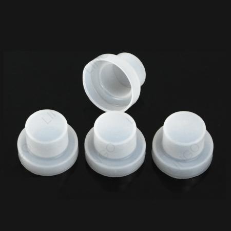 Flanged Tapered Silicone Plug Cap, White Step Stopper Silicone Hole Cover