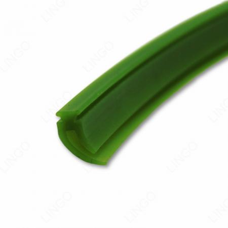 Green T-Type Silicone Seal Strip With Locating Groove Self Locating T-Profile Gasket