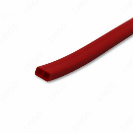 High Temperature Resistant Custom Double Hole Extruded Silicone Strip