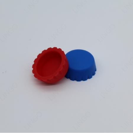 Knurled Silicone Bottle Cap Cover, Multi-Color Protective Silicone Bottle Top Sleeve - 副本