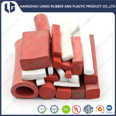 Large Dimension Flame Resistant FDA Silicone Sponge Rubber Extrusion Profile Strip