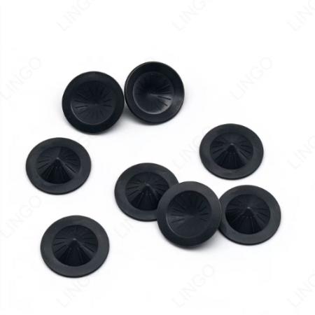 Medical Grade Silicone Seal – Custom Molded Black Radial Ribbed Gasket for Medical Devices