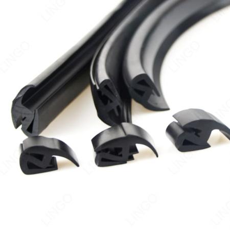 Multi Size Self-Locking U-Shaped Rubber Edge Trim Strip For Metal Sheet Glass