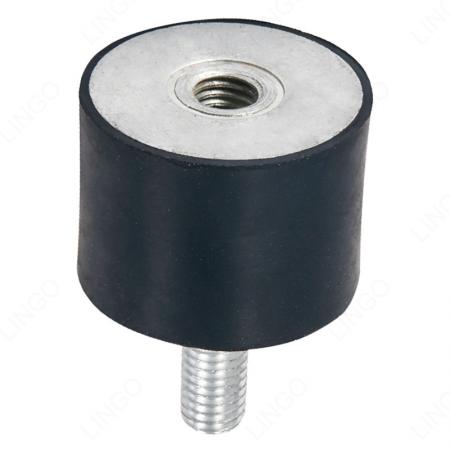 One Stud & One Internal Thread Rubber Vibration Mount, Heavy Duty Shock Absorber