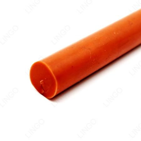 Orange Solid Food Grade Silicone Round Rod Custom Diameter For Oven & O-Ring Production
