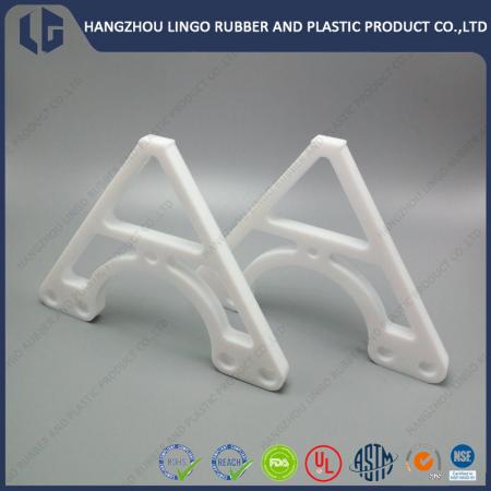 Precision Control White Pure PTFE CNC Machined Plastic Mount