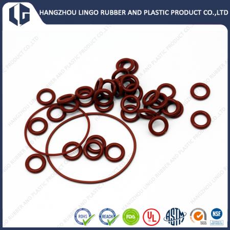 Red Color High Temperature Resistant FKM Rubber Sealing O-Ring
