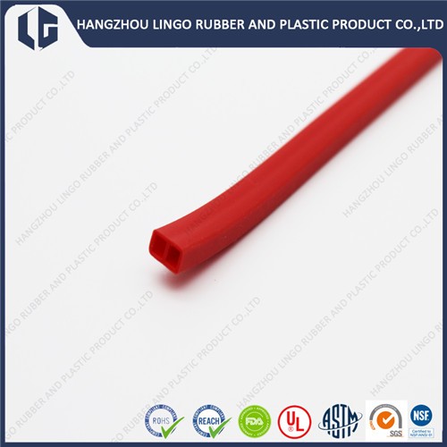 Red Color Silicone Rubber Extrusion Profile Lunch Box Sealing Ring