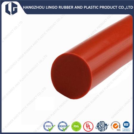 SGS FDA Rust Red Silicone Rubber Extrusion Round Cord