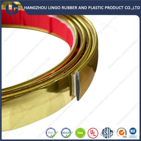 Self-Adhesive PVC Chrome Decorative Strip Plastic Extrusion 