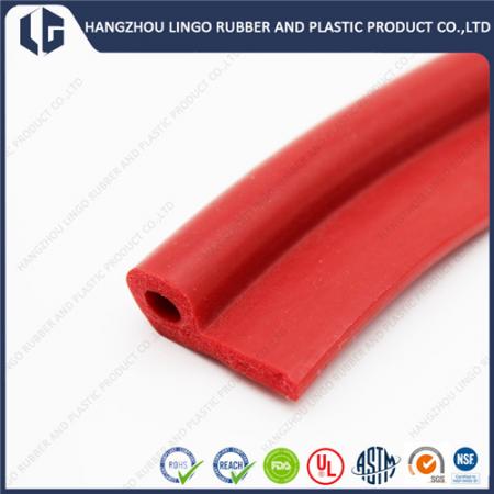 Silicone Rubber P Profile Sealing Strip Red P-Type High Temp Seals