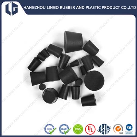 Solid Rubber Stopper Black Plug