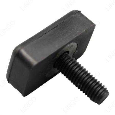 Square Rubber Buffer Block with Threaded Stud – Anti-Collision Limit Stopper