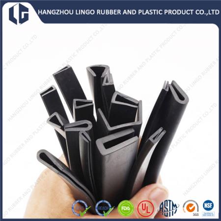 Square U Channel Extrusion Profile Aging Resistant EPDM Rubber