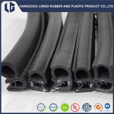 Steel Insert EPDM Rubber Extruded Weather Bulb Sealing Strip