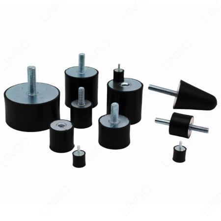 Super Shock Absorbing Double Male Thread Rubber Vibration Damper, Multi Specs