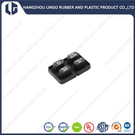 Text Silkscreen Printed Silicone Rubber Pressing Button for Electrical Controller