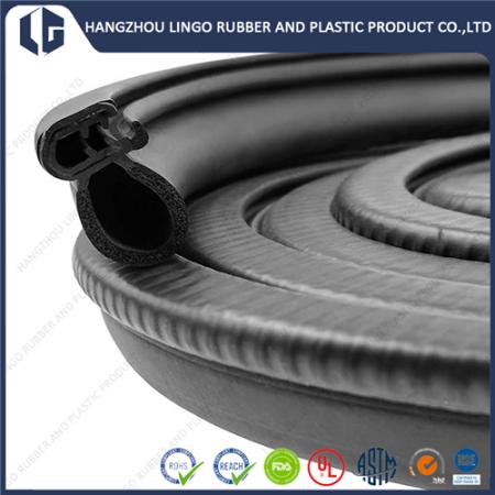 Two Material Dense and Sponge EPDM Rubber Extrusion Bulb Trim Seal