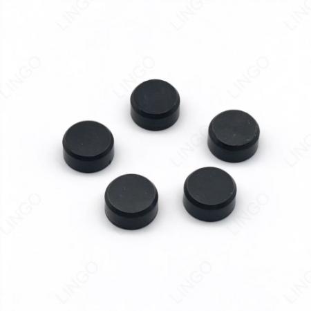 Black Rubber Bumper Pad – 35 Shore A (Down to 5 Shore A) Custom Molded Cylindrical Mount